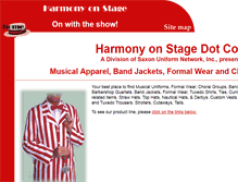 Tablet Screenshot of harmonyonstage.com